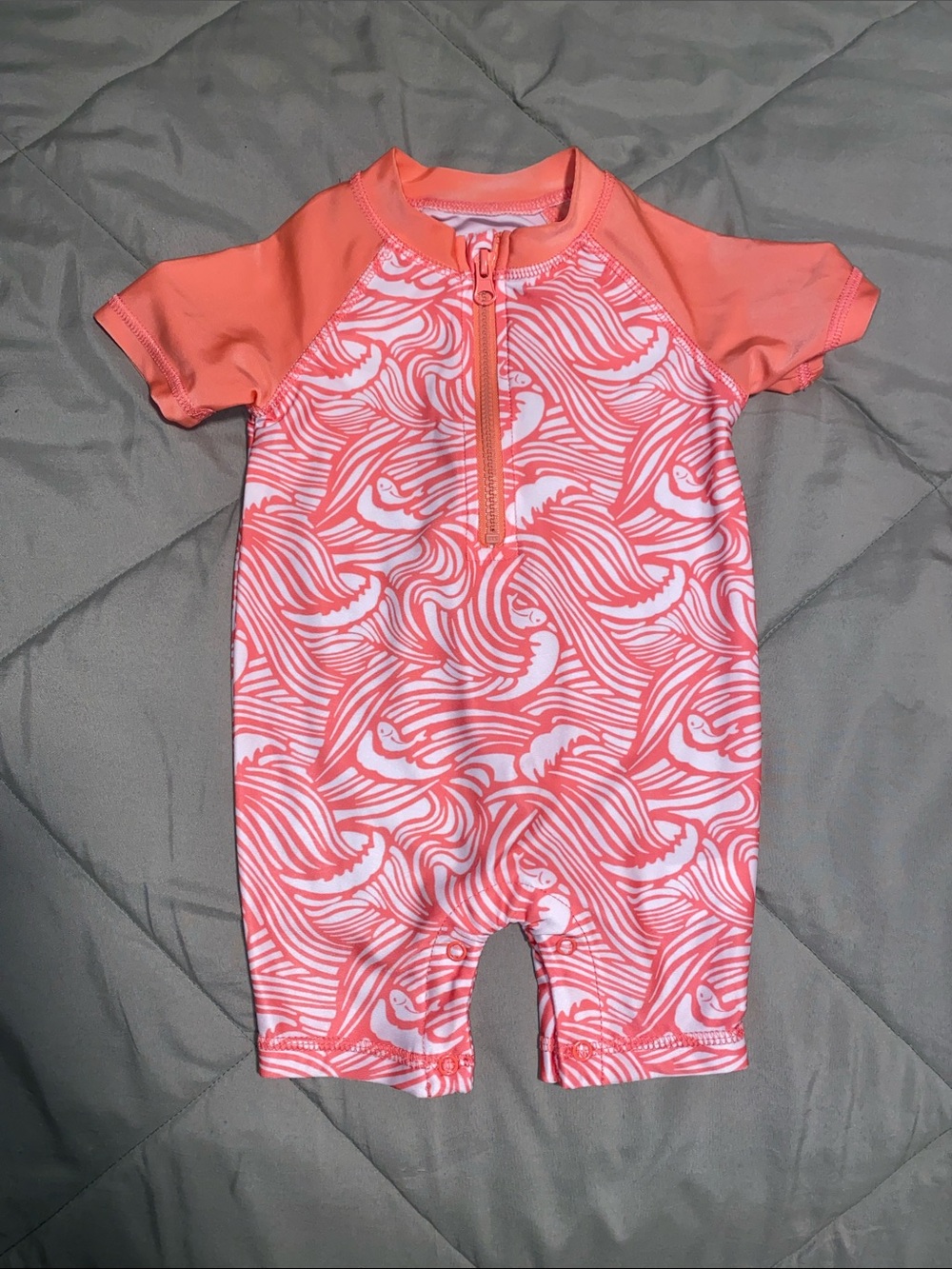 Boys crown & ivy Short-Sleeve Kids Rashguard Romper